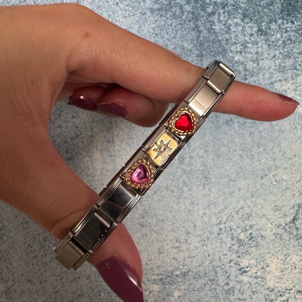 Starburst Love Stainless Steel Italian Bracelet